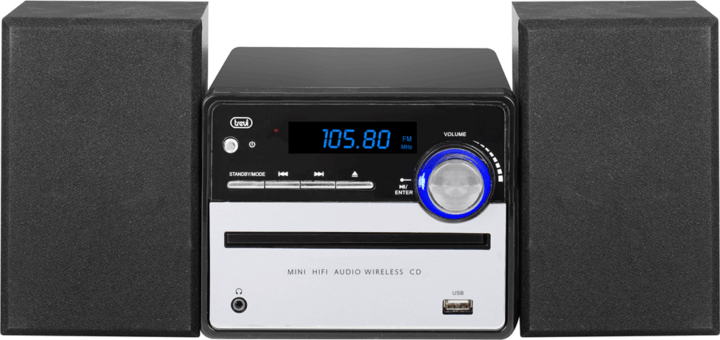 Trevi HCX 10F6 Sztereo Bluetooth Mini HiFi Rendszer - Fekete/Ezüst