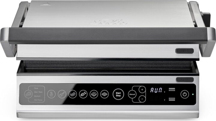 Solis Pro Typ 7953 Elektromos Kontakt Grillsütő és Gofrisütő 2000 Watt - Ezüst/Fekete