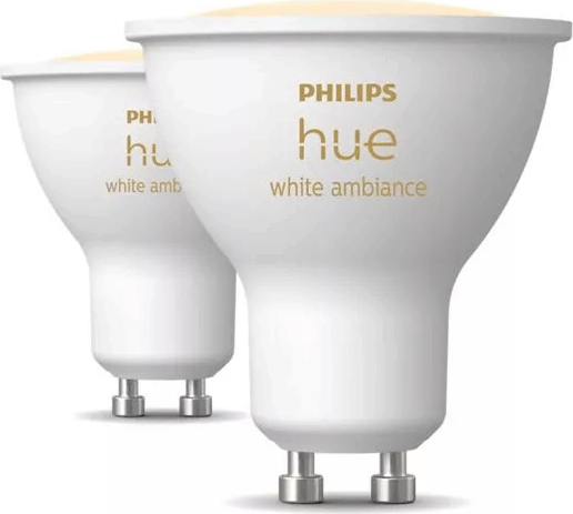 Philips Hue White Ambiance Okos Izzó GU10 6500K 5W 400lm - Meleg fehér (2db)