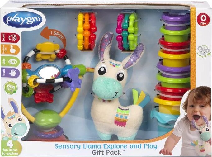 Playgro Lámás játékszett bébijáték 4 féle játékkal