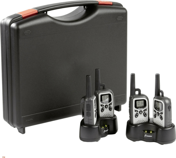 Stabo 20444 freecomm 400 4 darabos Walkie Talkie 10 km hatótávval kofferben - Fekete