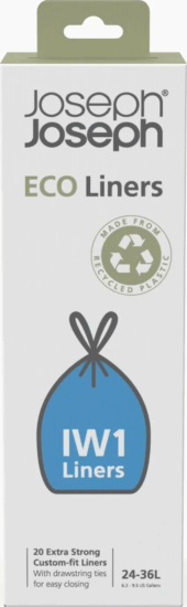 Joseph Joseph IW1 Zárószalagos szemeteszsák 24-36 Liter (20 db / tekercs) - Szürke