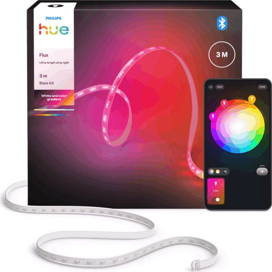 Philips Hue Flux Smart Okos LED Háttérfal Dekoráció 3m - RGB