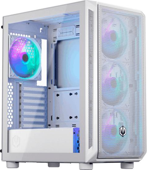 Endorfy ARX 500 Midi Torony Számítógépház + 4db 140mm ARGB ventilátor - Fehér Endorfy ARX 500 Midi Torony Számítógépház + 4db 140mm ARGB ventilátor - Fehér