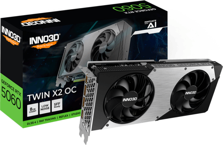 Inno3D GeForce RTX 5060 8GB DDR7 Twin X2 OC Videókártya - Fehér