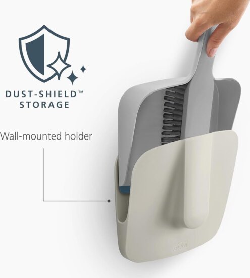 Joseph Joseph CleanTech Falra szerelhető lapát- és kefe készlet - Szürke