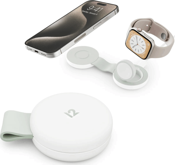 Twelve South ButterFly SE Qi2 Airpods és Telefon wireless mágnesesen töltő 15W - Fehér