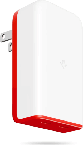 Twelve South PlugBug USB-C Hálózati gyorstöltő 50W (US) + utazó adapterkészlet - Piros/Fehér