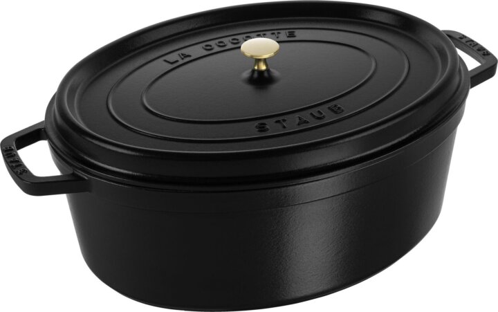 Zvilling Staub Roaster Ovális Öntöttvas Sütőedény Ø 33cm 6,7L - Fekete