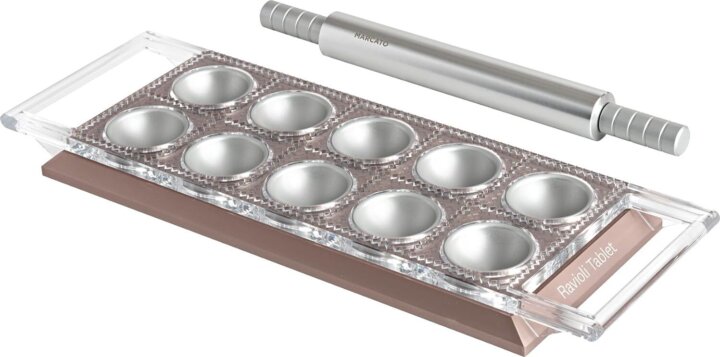 Marcato Aluminium Ravioli Készítő forma 20 x 10 x 2 cm - Puderrózsaszín