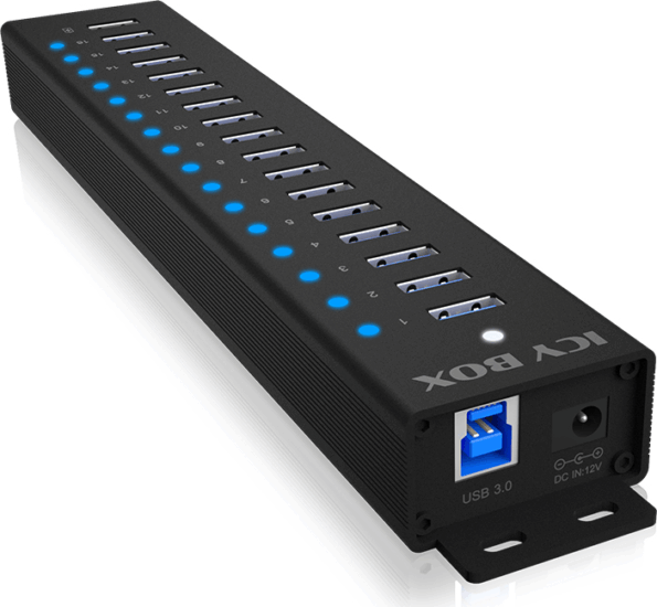 ICY BOX IB-HUB1717-U3 USB-A 3.2 17-port HUB 7,5W (16x USB-A 3.2 + 1x USB-B)