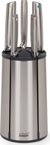 Joseph Joseph Rozsdamentes Acél Késkészlet Forgóálvánnyal 5 Darabos - Ezüst