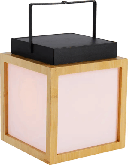 New Garden Vega Bambusz Kültéri asztali Solar LED lámpa 14cm - Barna