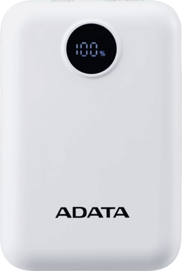 A-Data C100 Powerbank USB-A + Type-C / 10000mAh 20W - Fehér