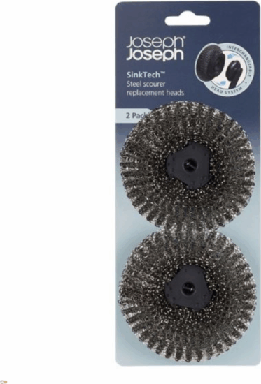 Joseph Joseph 6500017 SinkTech 2 darabos Fémsúroló kefefej - Szürke Joseph Joseph 6500017 SinkTech 2 darabos Fémsúroló kefefej - Szürke