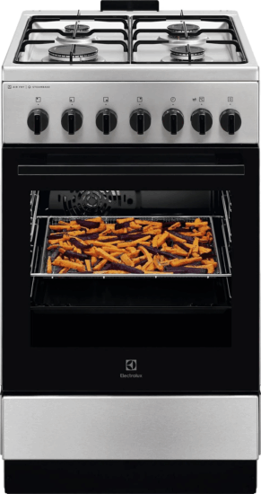 Electrolux LKK560011X Kombinált 4 Zónás Szabadonálló Gáz/Elektromos Tűzhely - Ezüst