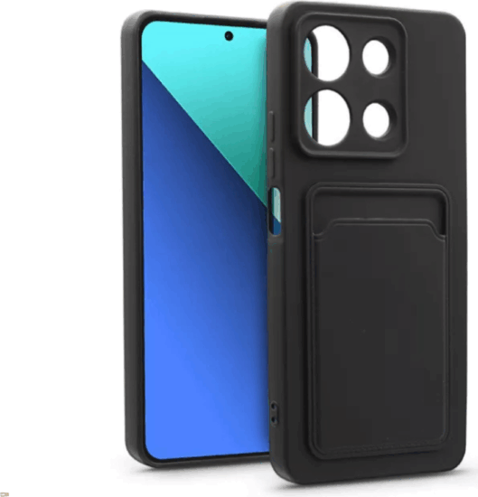 Haffner Xiaomi Redmi Note 13 4G Telefon tok kártyatartóval - Fekete Haffner Xiaomi Redmi Note 13 4G Telefon tok kártyatartóval - Fekete