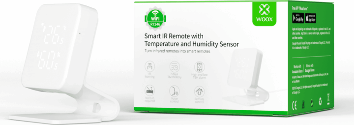 Woox R7246 Wifi Okos páratartalom és hőmérséklet érzékelő - Fehér