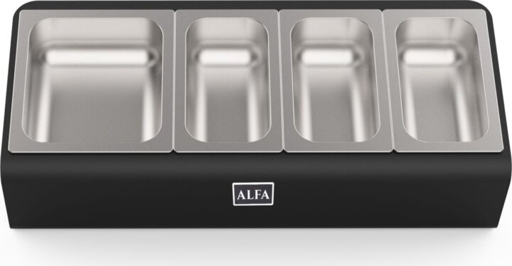 Alfa Forni Topping Station Rozsdamentes acél Előkészítő Pizzasütéshez 4 részes