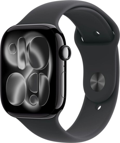 Apple Watch S11 Cellular GPS 42mm Okosóra M/L Fekete sportszíjjal - Fekete