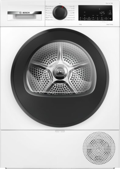 Bosch WQG243DNBY Hőszivattyús Szárítógép 9kg 176kWh - Fehér