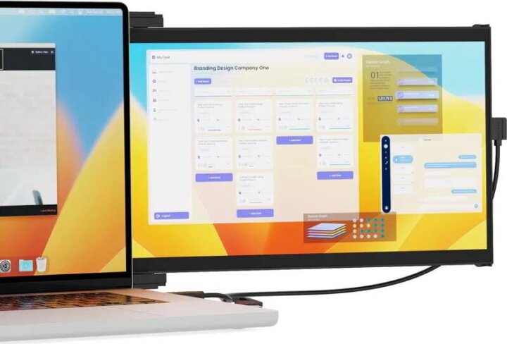 Mobile Pixels Duex Max DS 14,1″ 16:9 FHD IPS Hordozható Monitor - Fekete