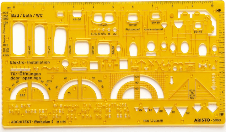 Aristo GEO5060 1:50 Építész kombisablon