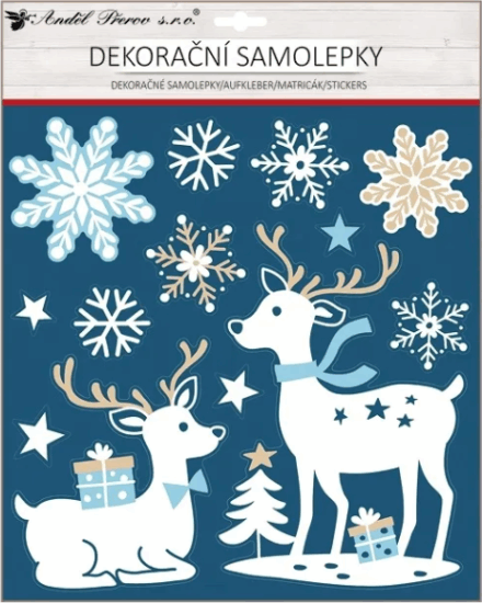 Andel Szarvas mintás csillogó dekormatrica 18 x 23 cm