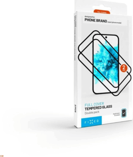 Fixed Apple iPhone Air kijelzővédő üveg fólia felhelyező kerettel (2db) - Átlátszó/ Fekete