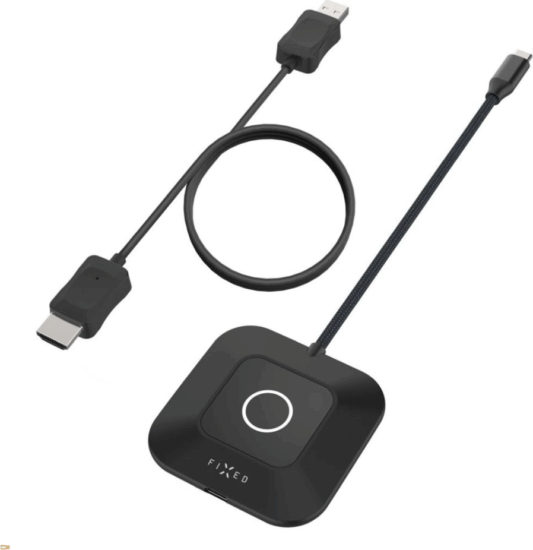 Fixed FIXA-AL-BK AirLink USB-C apa - USB/HDMI anya Átalakító Adapter - Fekete