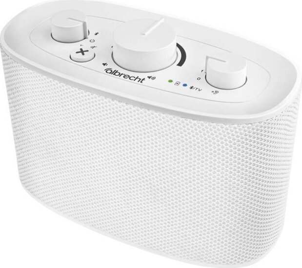Albrecht Klaro Hangerősítő Vezeték nélküli Hordozható Bluetooth TV Hangszóró - Fehér