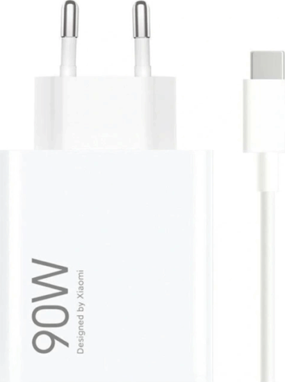 Xiaomi 1x USB-A Hálózati Gyorstöltő Adapter 90W - Fehér + USB Type-C töltőkábel