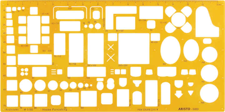 Aristo GEO5063 1:50 építész bútorsablon