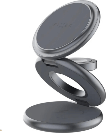 Fixed FIXMPOS-RO-GR 3IN1 Wireless töltőállomás 15W+5W+5W - Szürke