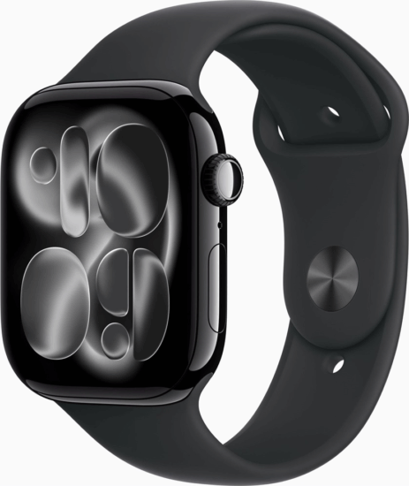 Apple Watch S11 46mm GPS Okosóra M/L Fekete sportszíjjal - Fekete