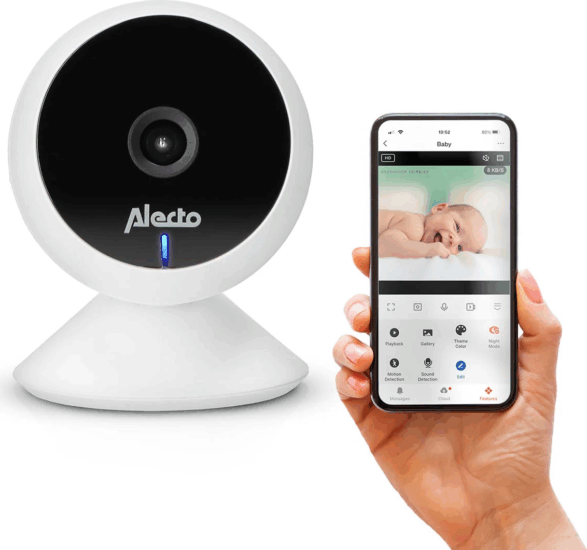 Alecto SMARTBABY5 Smart Wireless Digitális Babamonitor Bébiőr - Fehér