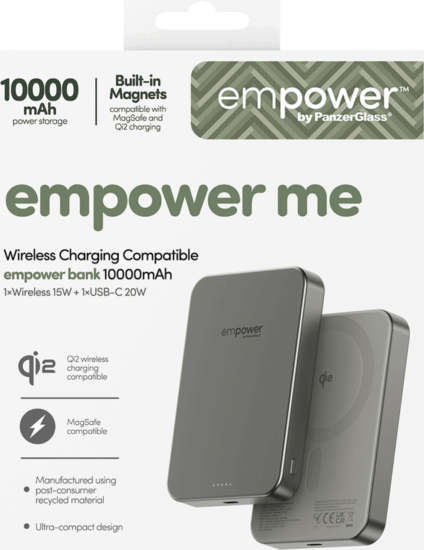 PanzerGlass Powerbank USB Type-C 10000mAh 20W - Szürke