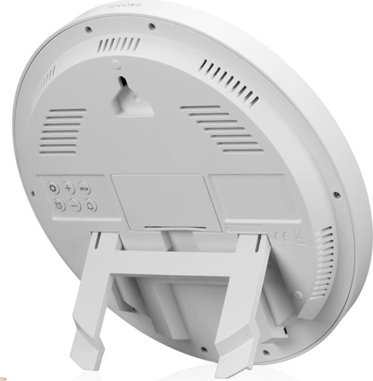 Kienzle 15361 Digitális Fali/Asztali Óra Ébresztővel Ø 20,5cm - Fehér