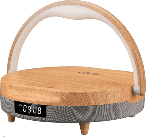 Kienzle 15321 Multifunkcionális Asztali Ébresztő Óra Wireless töltéssel és Bluetooth hangszóróval - Barna/Szürke Kienzle 15321 Multifunkcionális Asztali Ébresztő Óra Wireless töltéssel és Bluetooth hangszóróval - Barna/Szürke