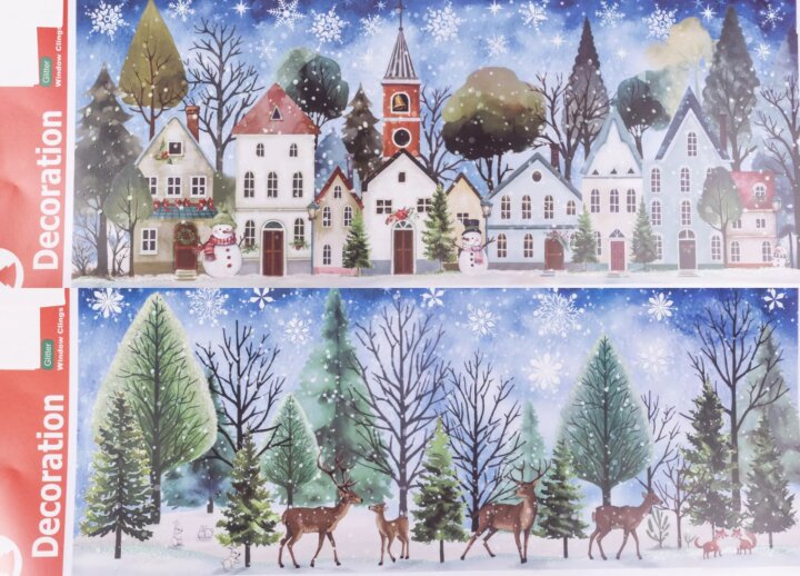 Téli mintás ablakmatrica 53 x 20 cm - Többféle