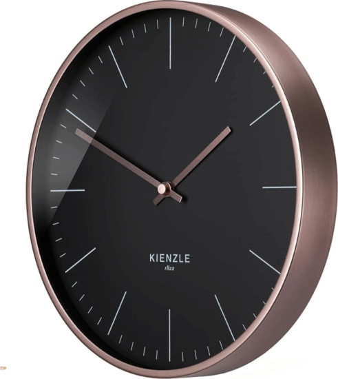 Kienzle 14977 Fém keretes Falióra Ø 25cm - Fekete/ RoseGold Kienzle 14977 Fém keretes Falióra Ø 25cm - Fekete/ RoseGold