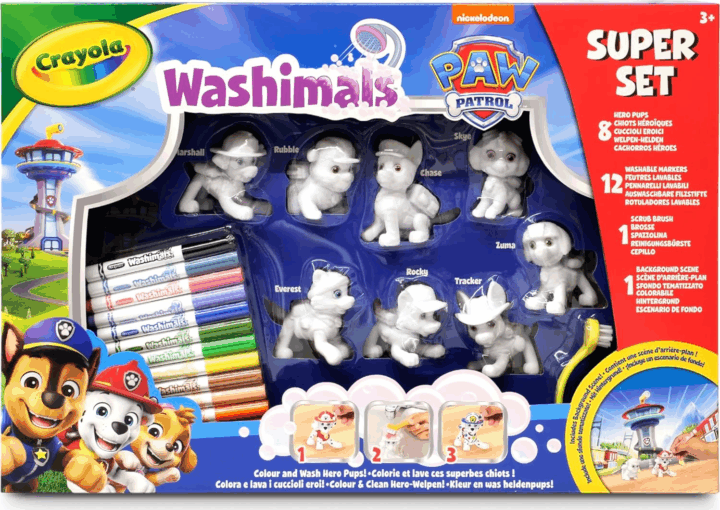 Crayola Washimals 12 darabos Mancs őrjárat szuper készlet