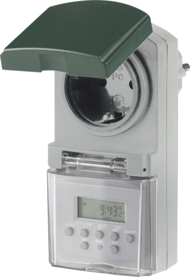 REV Kültéri Időzítő Kapcsolós Aljzat - Szürke