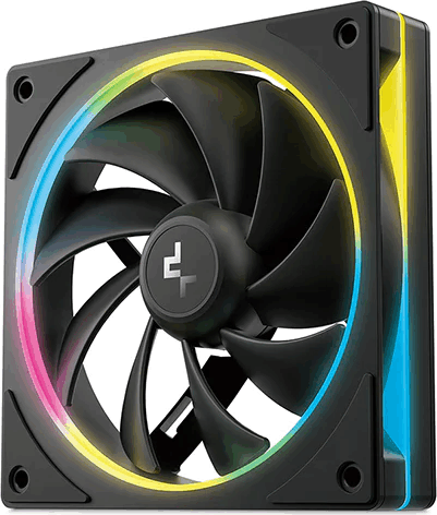DeepCool FL12 SE 120mm PWM RGB Rendszerhűtő ventilátor - Fekete