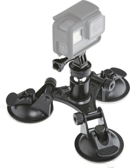 Mantona Tapadókorongos Háromlábú Kamera Állvány (Tripod) - Fekete