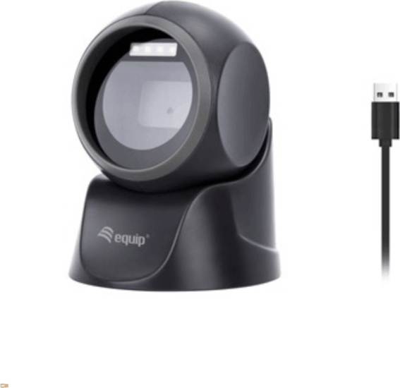 Equip 351027 Vezetékes Asztali Vonalkód olvasó - Fekete