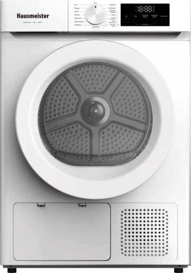 Hausmeister HM2701 Hőszivattyús Szárítógép 8kg 135kWh - Fehér