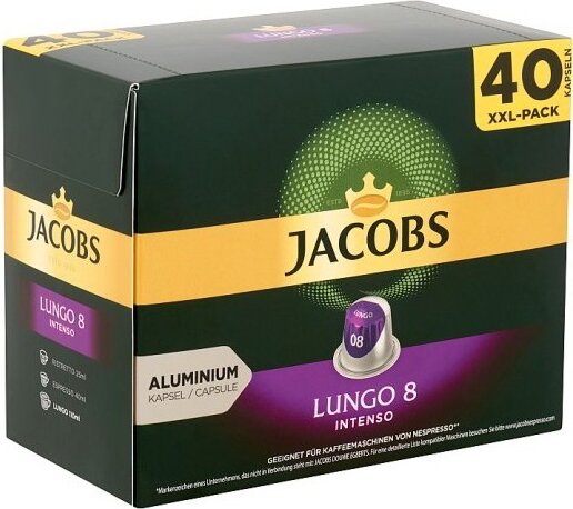 Douwe Egberts Jacobs Lungo 8 Intenso Nespresso kompatibilis Kávé kapszula 40 db