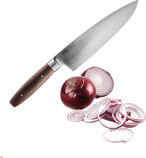 Gefu ENNO Acél Séfkés diófa markolattal 20 cm - Barna