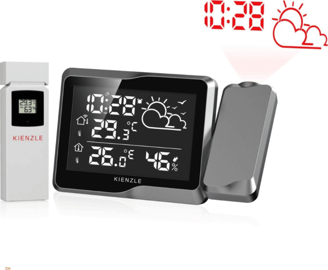 Kienzle14998 Időjárás állomás Projektoros kivetítővel 1 külső szenzorral - Szürke